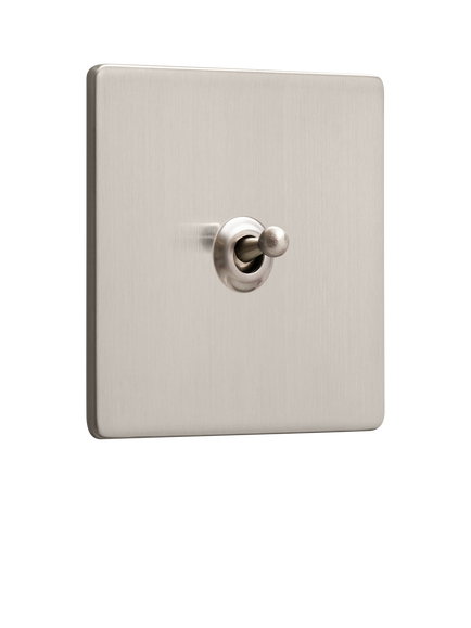 Dowsing & Reynolds Soft Silver Single Toggle Switch, Silver Toggle