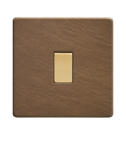 Dowsing & Reynolds Antique Brass Rocker Switch - view 2, Gold Switches