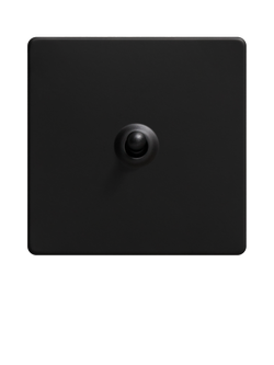 Dowsing & Reynolds Matt Black Single Toggle Switch - view 2, Black Toggles