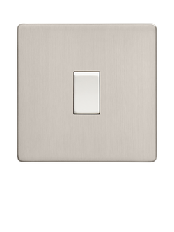 Dowsing & Reynolds Soft Silver Single Rocker Switch - view 2, White Switch