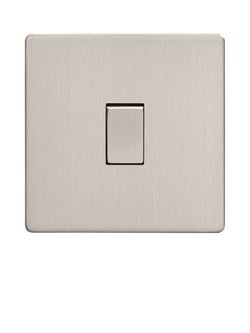 Dowsing & Reynolds Soft Silver Single Rocker Switch - view 2, Silver Switch