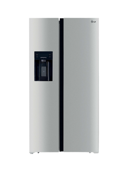 Hoover HOSS3T918EIXK Freestanding 60/40 American Fridge Freezer, Inox, Inox