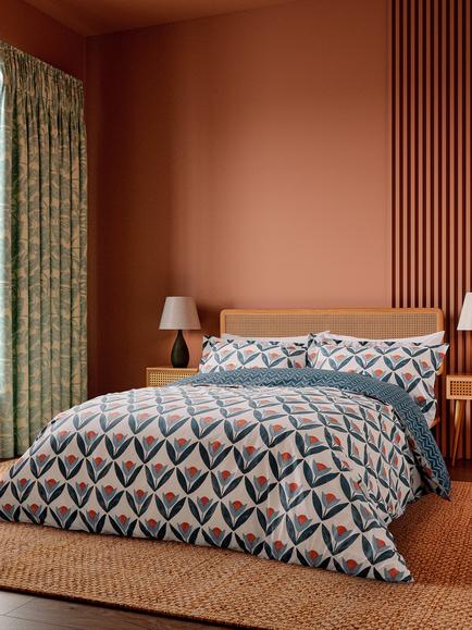 Scion Tulip Duvet Cover Set, Navy