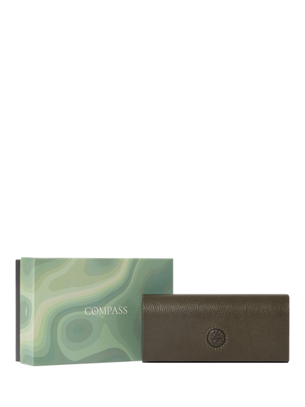 OSPREY LONDON Compass Glasses Case - view 2, Dark Olive