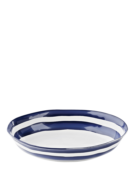 Guzzini Riviera Melamine Picnic Oval Serving Bowl, 32cm, Blue, Blue