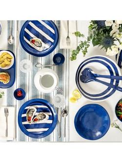 Guzzini Riviera Melamine Picnic Oval Serving Bowl, 32cm, Blue - view 2, Blue