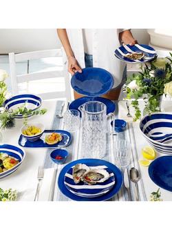 Guzzini Riviera Melamine Picnic Dinner Plate, 27cm, Blue - view 2, Blue