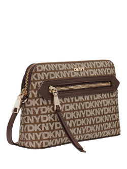 DKNY Bryant Avenue Dome Logo Crossbody Bag - view 2, Chino/Chocolate