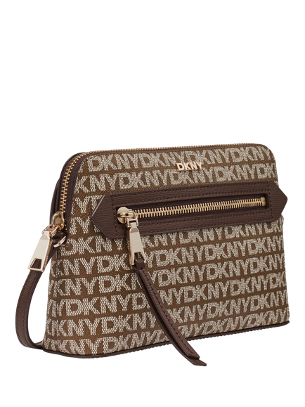 DKNY Bryant Avenue Dome Logo Crossbody Bag - view 2, Chino/Chocolate
