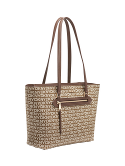 DKNY Bryant Avenue Medium Logo Tote Bag - view 2, Chino/Chocolate