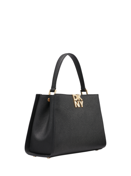 DKNY Foster Leather Satchel Bag - view 2, Black