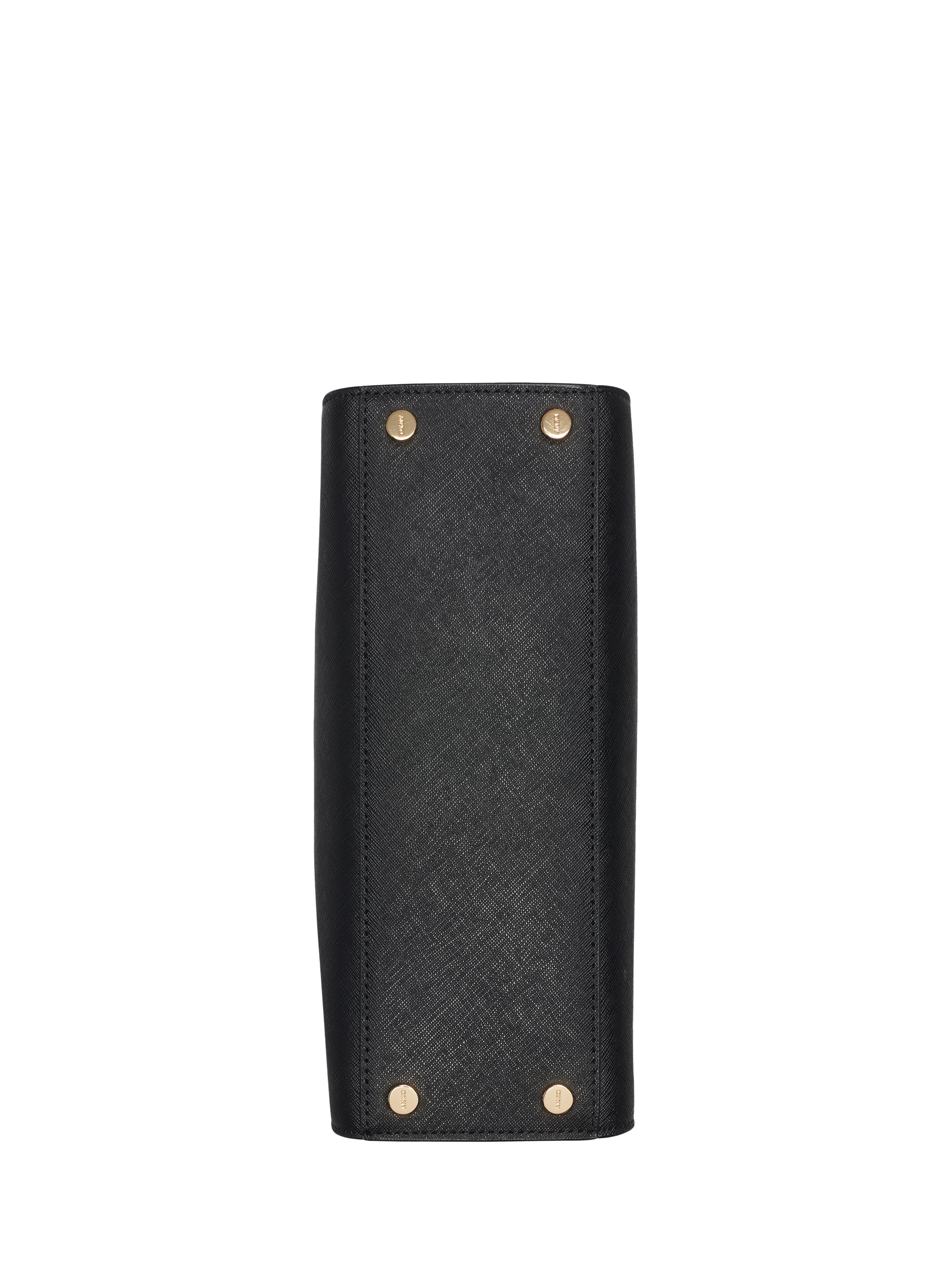 Product image 5 of 5, which shows DKNY Foster Leather Satchel Bag, Black/Gold