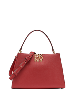 DKNY Foster Leather Satchel Bag, Bright Red