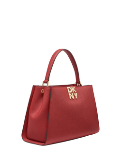 DKNY Foster Leather Satchel Bag - view 2, Bright Red