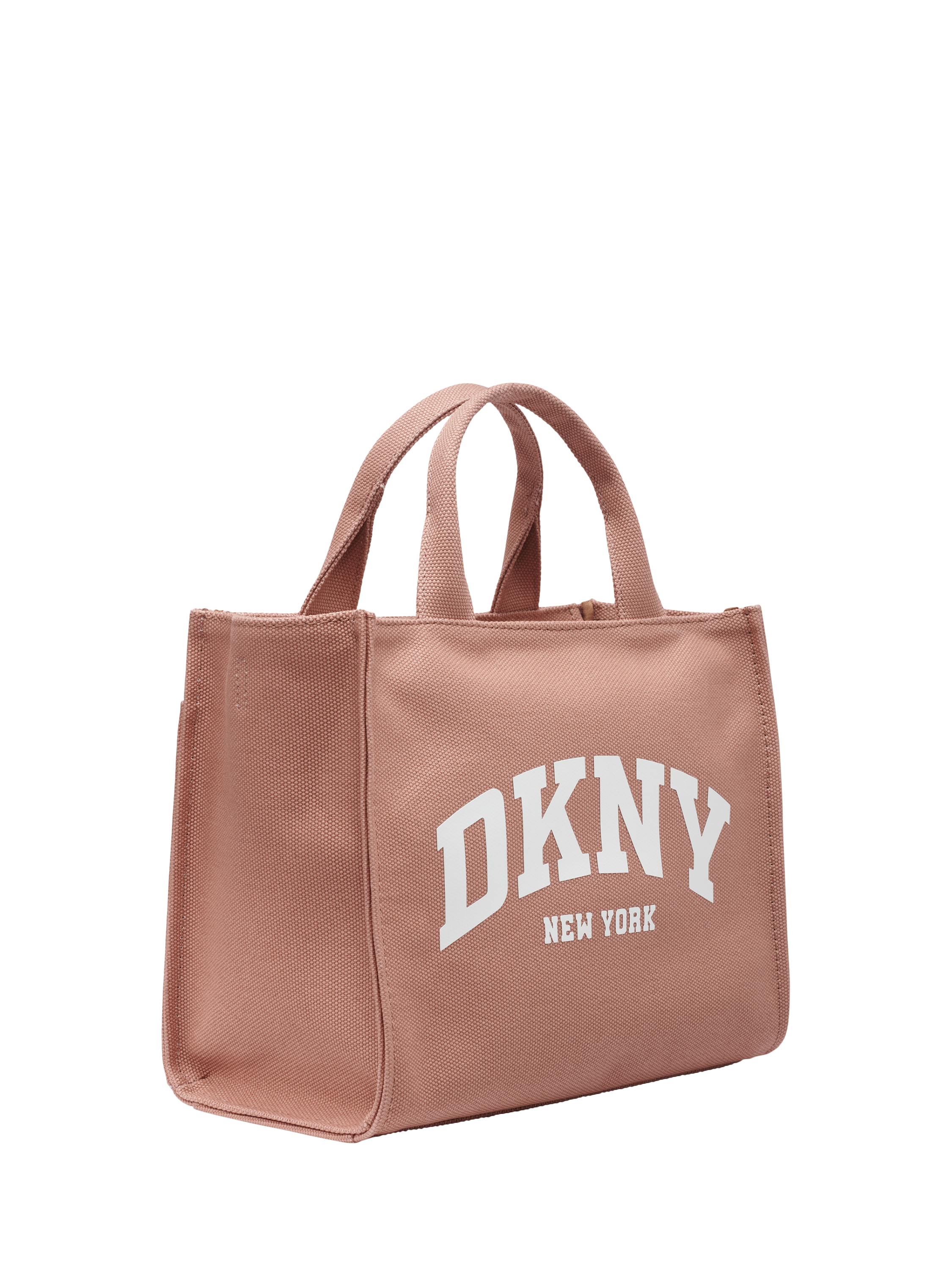 Product image 2 of 5, which shows DKNY Hadlee Cotton Logo Tote Handbag, Hot Cocoa