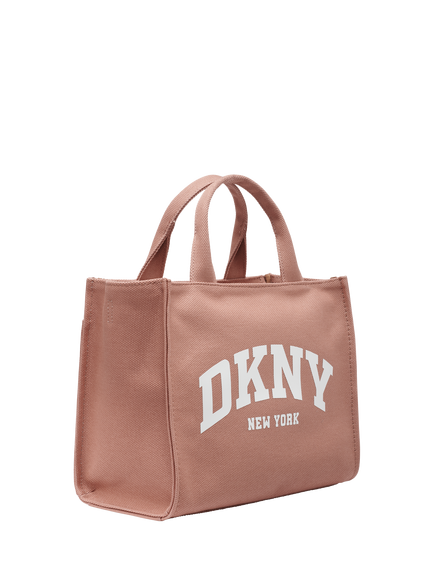 DKNY Hadlee Cotton Logo Tote Bag - view 2, Hot Cocoa