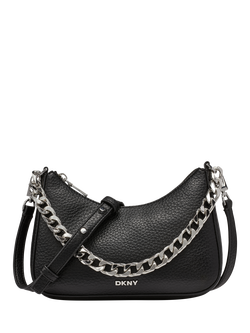 DKNY Jenna Demi Crossbody Bag, Black/Silver