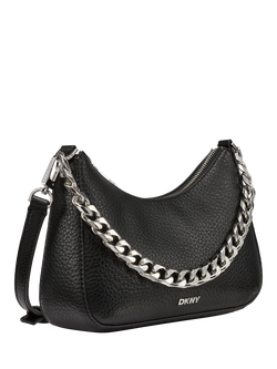 DKNY Jenna Demi Crossbody Bag - view 2, Black/Silver