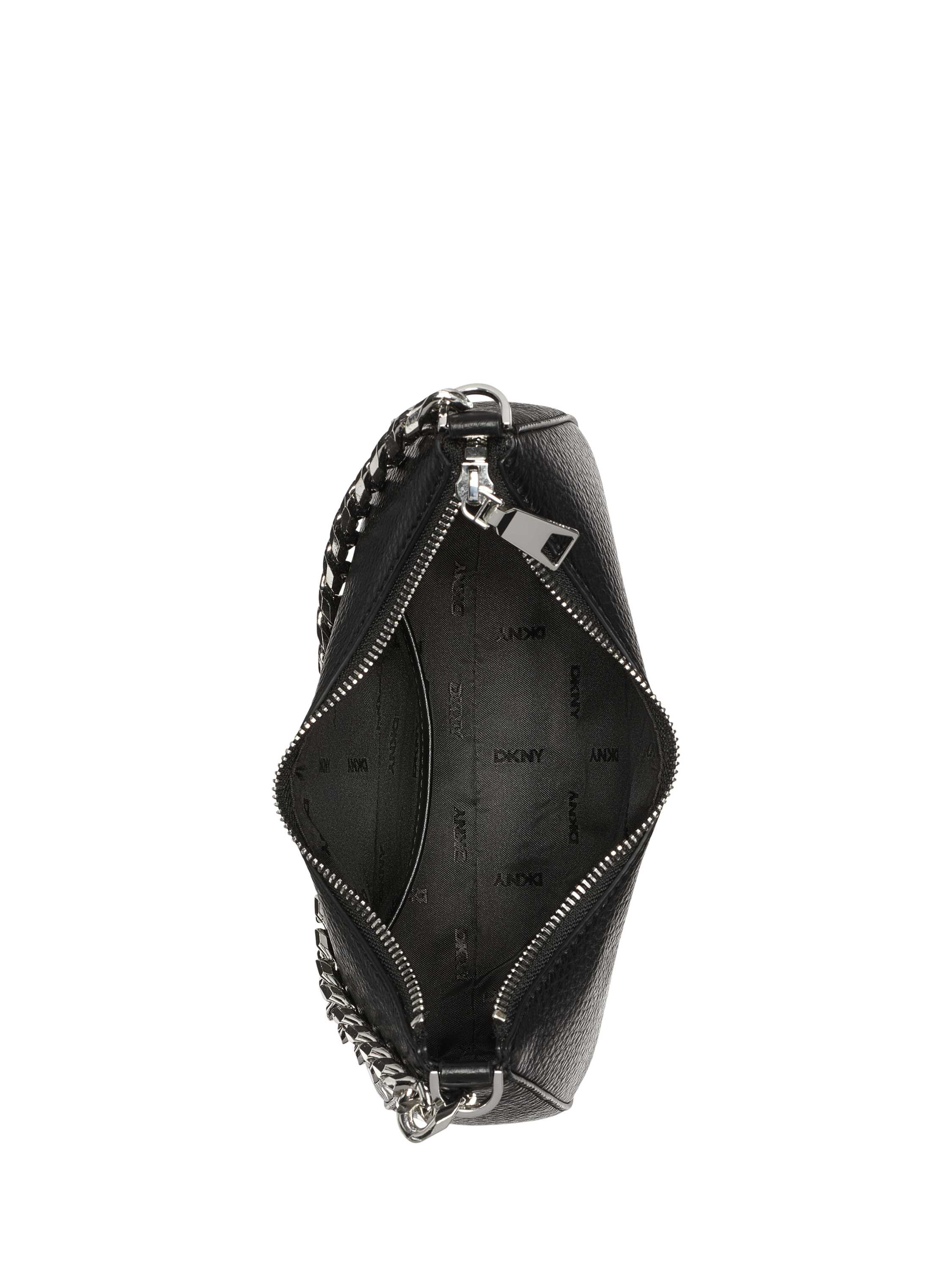 Product image 3 of 5, which shows DKNY Jenna Demi Crossbody Bag, Black/Silver