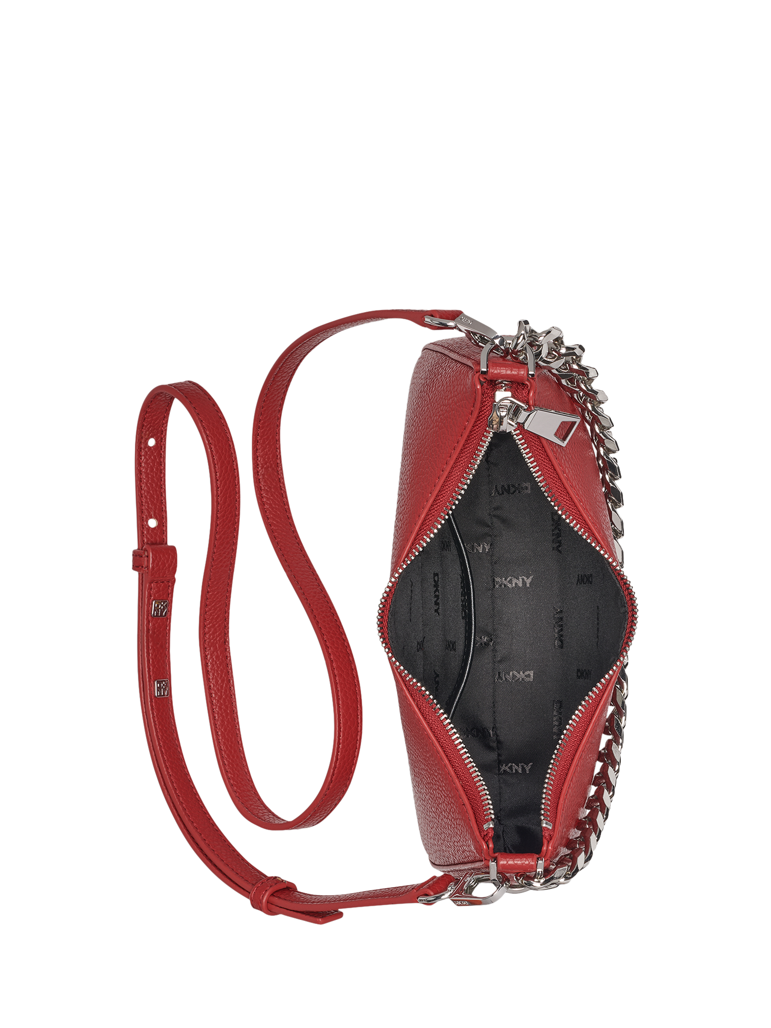 Product image 3 of 5, which shows DKNY Jenna Demi Crossbody Bag, Bright Red