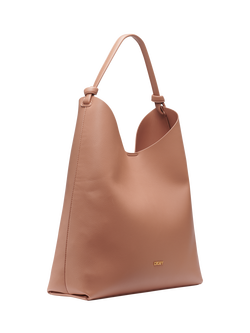 DKNY Paula Faux Leather Hobo Handbag - view 2, Hot Cocoa