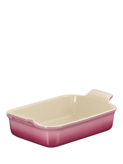 Le Creuset Stoneware Classic Rectangular Oven Dish, Rose Quartz