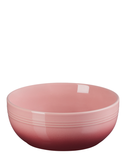 Le Creuset Stoneware Coupe Cereal Bowl, 15.9cm, Rose Quartz