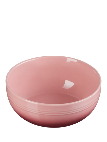Le Creuset Stoneware Coupe Cereal Bowl, 15.9cm - view 2, Rose Quartz