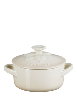 Le Creuset Stoneware Jardin Petite Round Casserole, Meringue