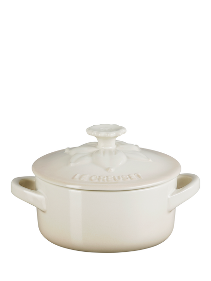 Le Creuset Stoneware Jardin Petite Round Casserole, Meringue