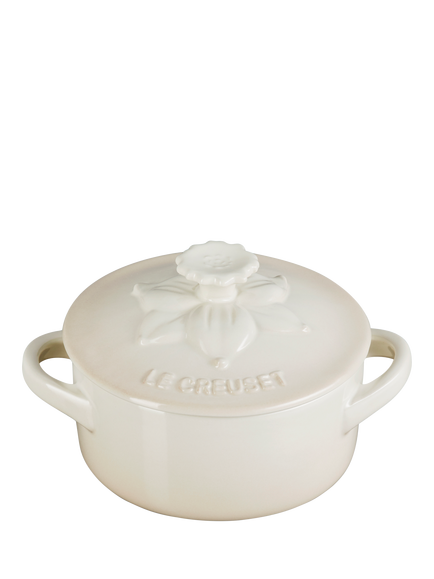 Le Creuset Stoneware Jardin Petite Round Casserole - view 2, Meringue