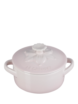 Le Creuset Stoneware Jardin Petite Round Casserole - view 2, Shell Pink