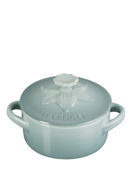 Le Creuset Stoneware Jardin Petite Round Casserole - view 2, Sea Salt