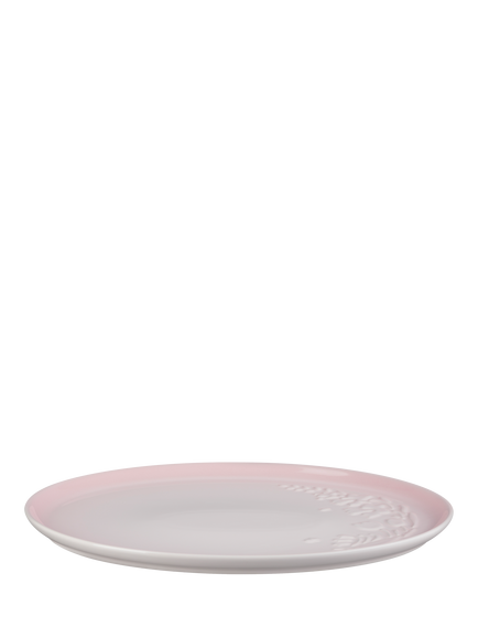 Le Creuset Stoneware Jardin Oval Serving Platter, 36cm, Shell Pink