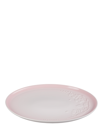 Le Creuset Stoneware Jardin Oval Serving Platter, 36cm - view 2, Shell Pink