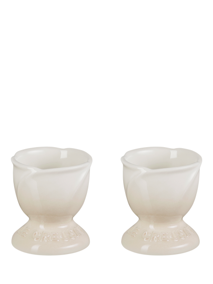 Le Creuset Stoneware Jardin Egg Cup, Set of 2, Meringue