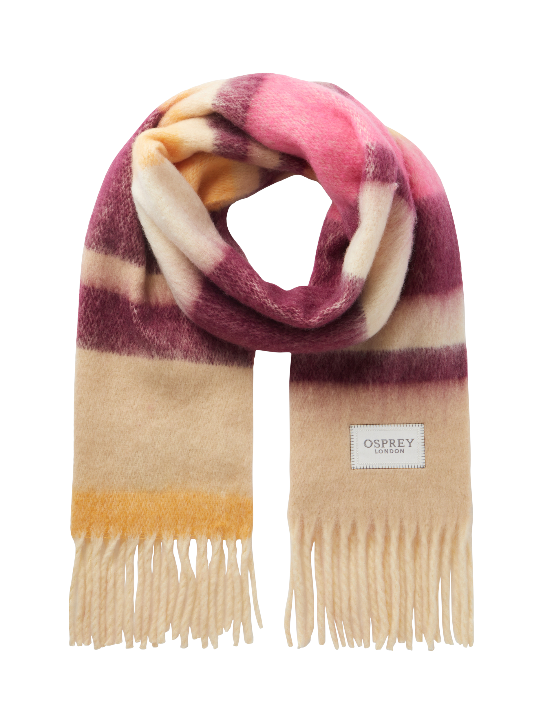 OSPREY LONDON Mandarin Scarf, Purple