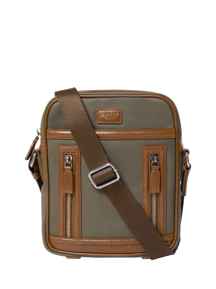 OSPREY LONDON Frontline Messenger Bag, Khaki/Chestnut