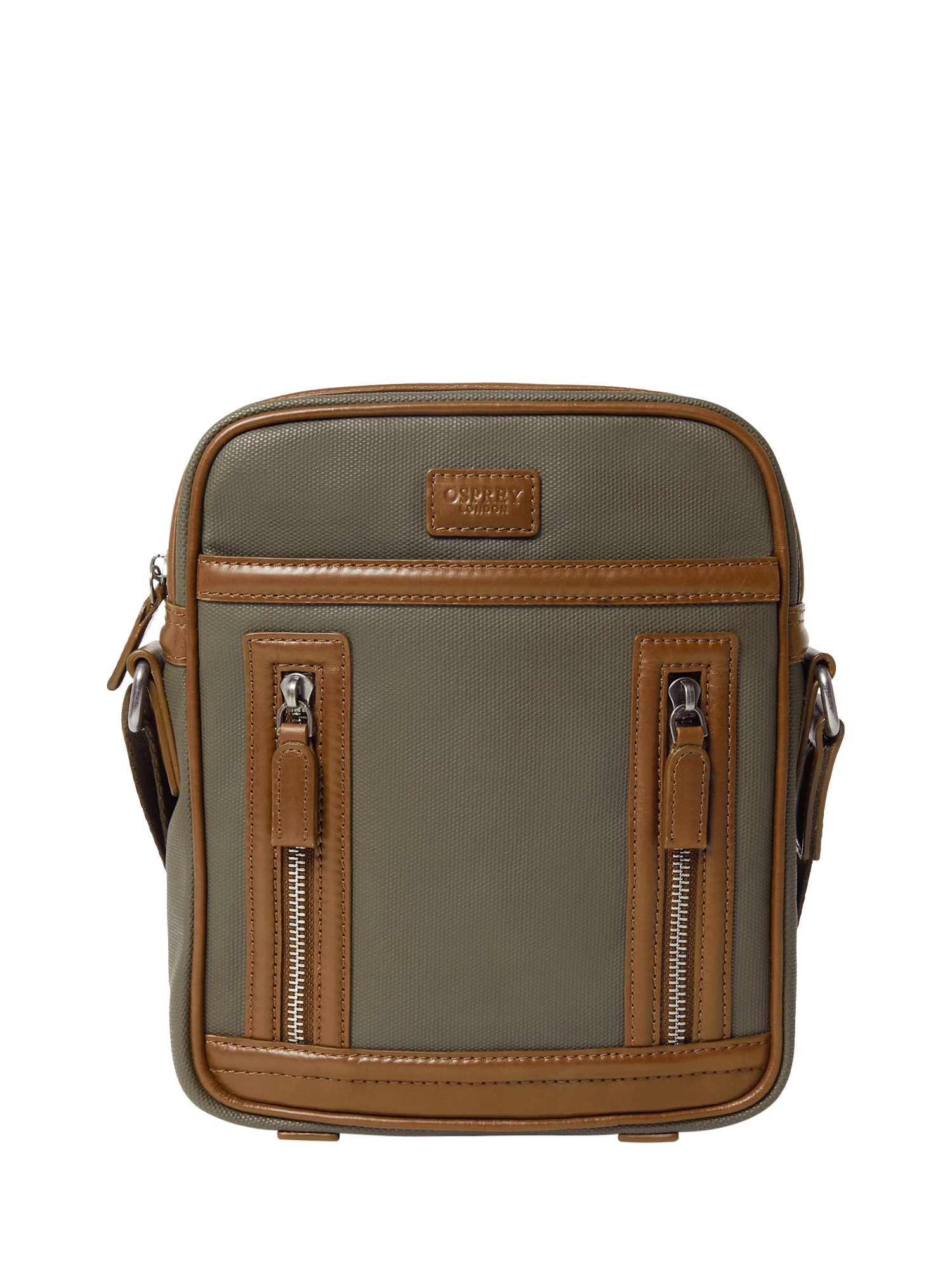 Product image 5 of 5, which shows OSPREY LONDON Frontline Messenger Bag, Khaki/Chestnut