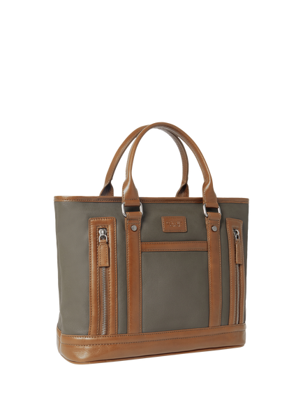 OSPREY LONDON Frontline Small Workbag - view 2, Khaki/Chestnut