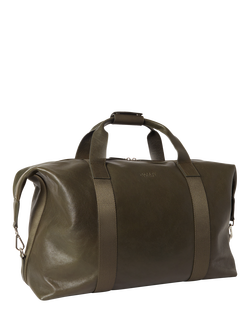 OSPREY LONDON Toby Leather Weekender Bag - view 2, Dark Olive