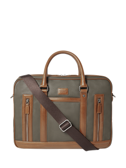 OSPREY LONDON Frontline Laptop Bag, Khaki/Chestnut