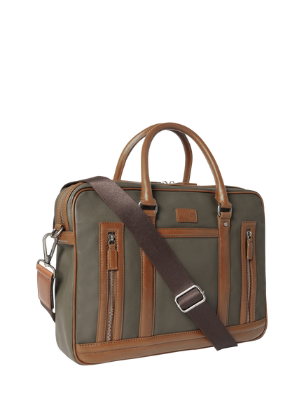 OSPREY LONDON Frontline Laptop Bag - view 2, Khaki/Chestnut