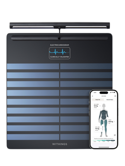 Withings Body Scan Smart Bathroom Scale, Black, Black