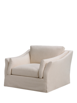 John Lewis Bude Armchair - view 2, Natural Linen