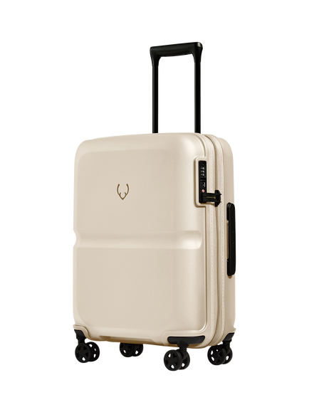 Antler 55cm Expandable Double Wheel Cabin Single Stripe Suitcase, 39L, Wheat Yellow