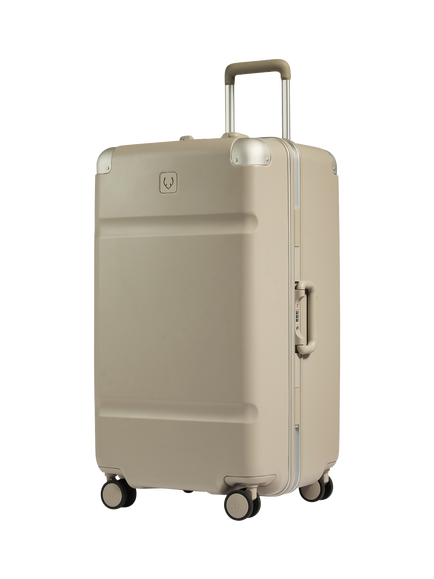 Antler Heritage Stripe Large Hard Shell Trunk, 90L, Basalt, Sandstone