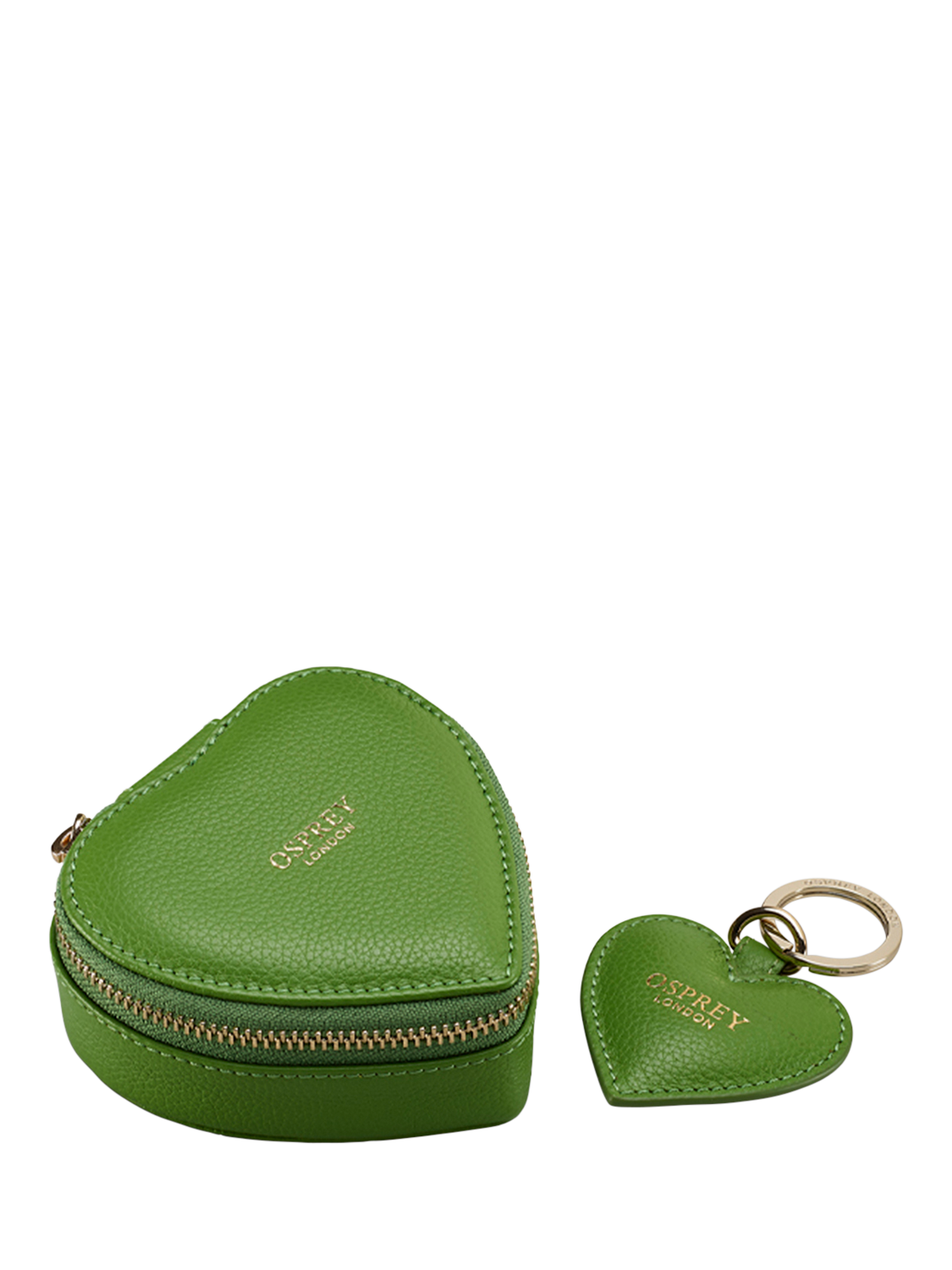 Product image 2 of 11, which shows OSPREY LONDON The Tilly Leather Heart Gift Set, Apple