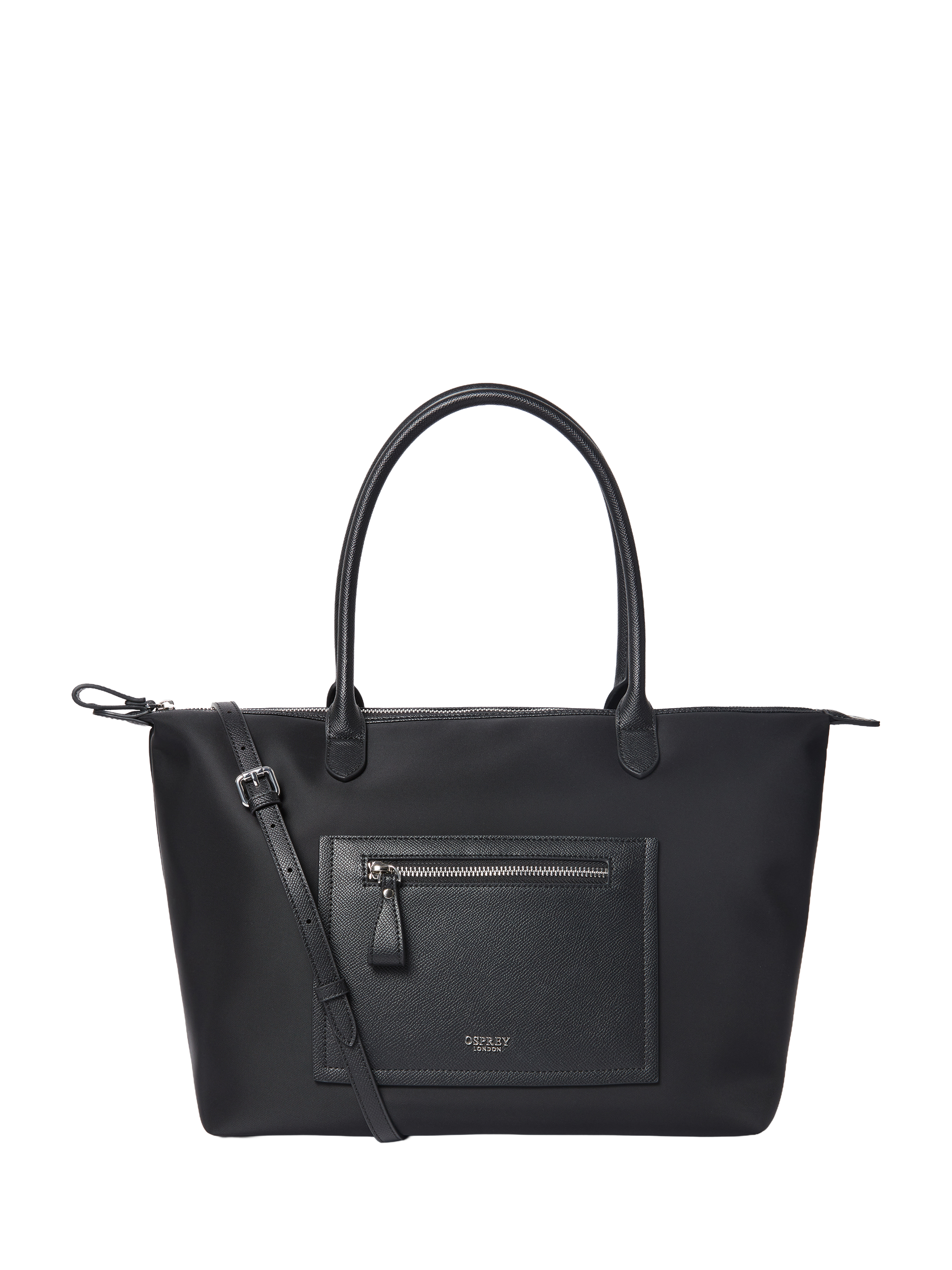 Product image 1 of 5, which shows OSPREY LONDON Linear Tote Bag, Black
