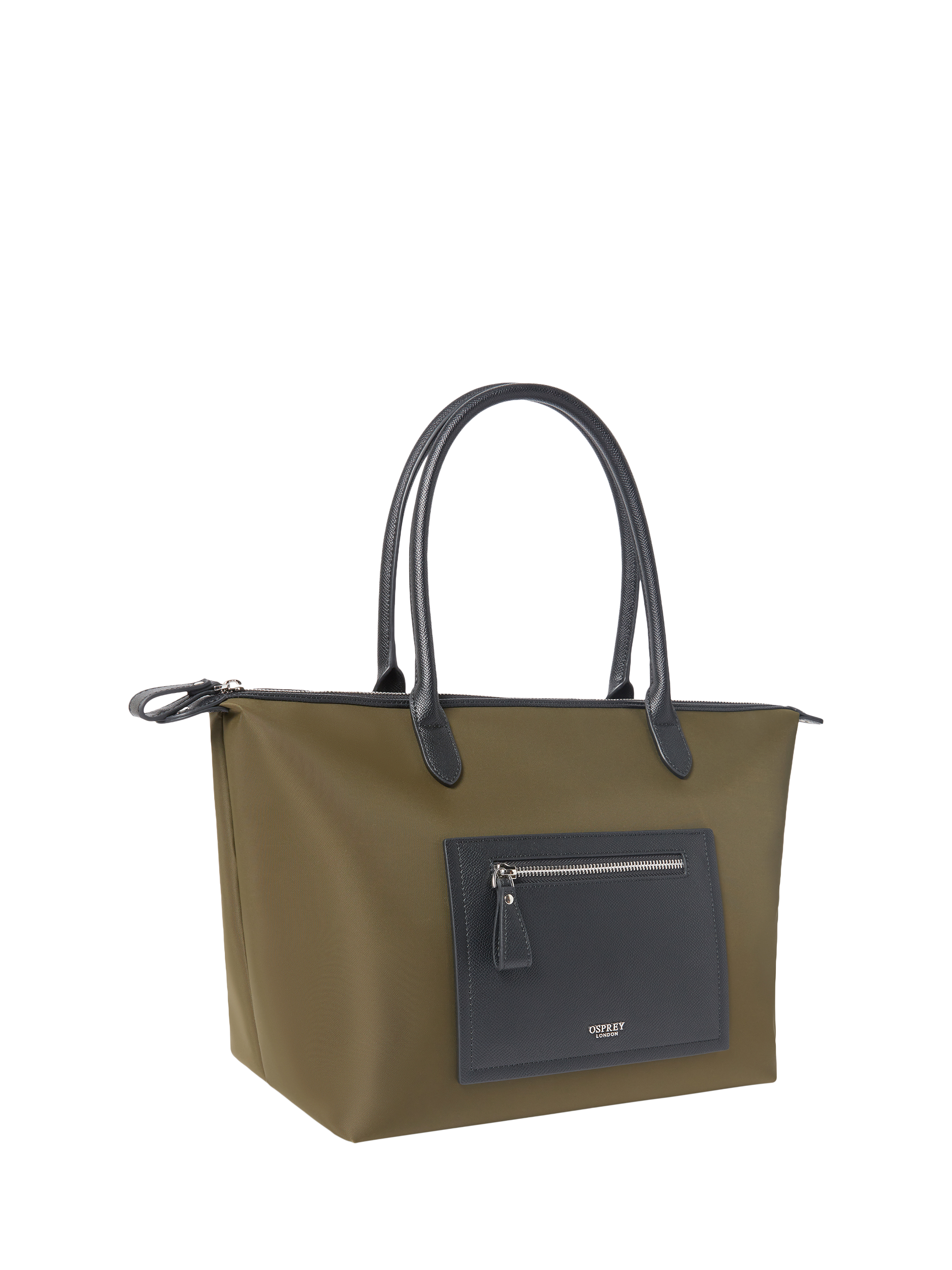 Product image 2 of 5, which shows OSPREY LONDON Linear Tote Bag, Olive